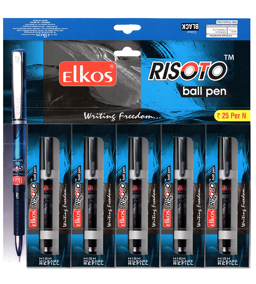 Multicolor Plastic 5 Elkos Pen Set, For Writing, Packaging Type: Packet at  Rs 45/pack in East Godavari